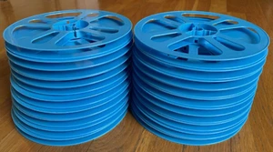 SUPER-8 400 ft. Blue Plastic Movie Film Reels - BRAND NEW 20-Reel Pack Super 8mm - Picture 1 of 6