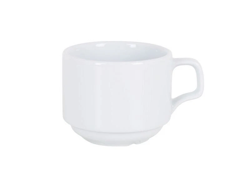 Coffee Latte Mugs Horeca white porcelain cups 200ML X6 - Image 1 of 1