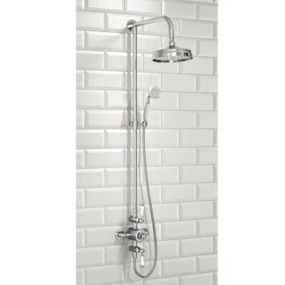 DelYork Traditional Dual Head Exposed Thermostatic Shower Valve - Image 1 of 2