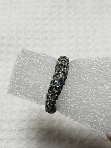 Vintage Ring blaue Steine Gr. 7 EIN PAAR STEINE FEHLEN - Bild 1 von 4