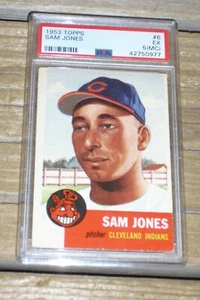 Vintage 1953 Topps #6 Sam Jones - Cleveland Indians - PSA EX 5 (MC)- 42750977 - Picture 1 of 4