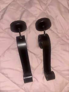 2X Gorgeous Black Iron Glass Scrolling Wall Mount Candleholder Sconce Home Decor - Picture 1 of 6