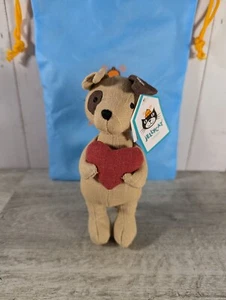 Jellycat Mini Mensajero Cachorro Marrón Corazón Beige Nuevo con Etiquetas Raro y Difícil de Encontrar 6.5” Pulgadas - Imagen 1 de 10