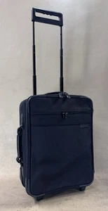 Briggs & Riley Black Ballistic Compact 18" Upright Wheeled Exp Carry-On Suitcase - Picture 1 of 12