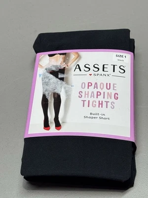Meia-calça modeladora opaca New Assets Spanx tamanho 1 estilo preto 158B (95-125 lb) - Imagem 1 de 4