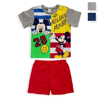 Complet En Coton Disney Mickey Mouse À Manches Courtes Pour Bébé 5494 - Photo 1/4