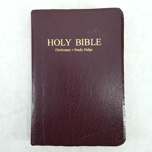 KJV Gift & Award Bible, Burgundy Imitation Leather Holman Bible Staff - NO MARKS - Picture 1 of 9