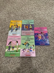 Lot Of 5 Baby Sitters Club Graphic Novels Paperback Books 2, 3, 4, 5, 8 - Picture 1 of 10