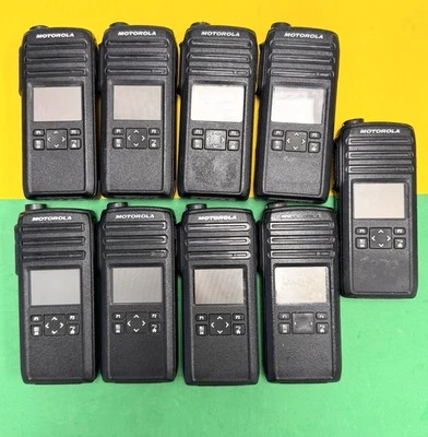 (LOT OF 9) AS/IS READ** Motorola DTR700 18 Ch Two Way Radios DTS150NBDLAA - Image 1 of 4