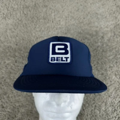 De Colección Cinturón Sombrero Gorra Snap Back Azul Malla Camionero Parche B Logo Protector Talla Única Foto 1 de 4
