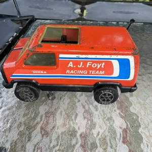 Vintage TONKA AJ Foyt Racing Team Van 1970s PRESSED STEEL Made in USA 8.5" long - Picture 1 of 5