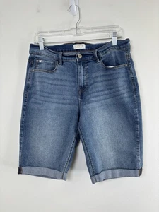 Curve Appeal Bermuda Shorts Damen 10/30 blau Denim Jeans Bündchen Reißverschluss 32x10 - Bild 1 von 9