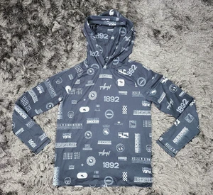 A&F Abercrombie & Fitch Active Shirt Youth Boys 13 - 14 Black Hooded Activewear - Picture 1 of 13