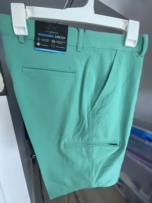 Nuevos pantalones cortos de golf Greg Norman verdes Foto 1 de 4