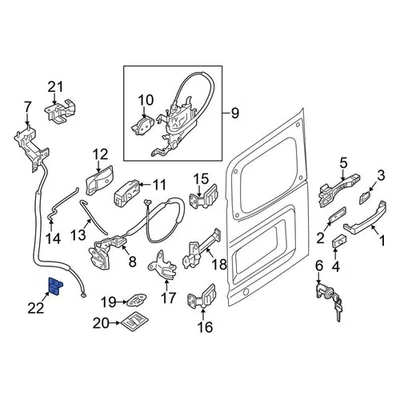 For Nissan NV1500 13-21 Nissan Rear Right Lower Door Lock Striker Plate - Image 1 of 2