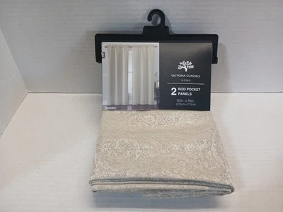 Victoria Classics дома оконные шторы 2 панели серо-коричневый 80 «x 84» новый - Изображение 1 из 4