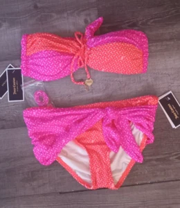Neu 169 $. Juicy Couture Small Bikini Twisted Sister Badeanzug Trägerlos - Bild 1 von 10