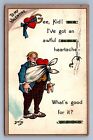 Postcard Vintage Artist Signed Dwig To My Valentine No 402 Gee Kid I've Got