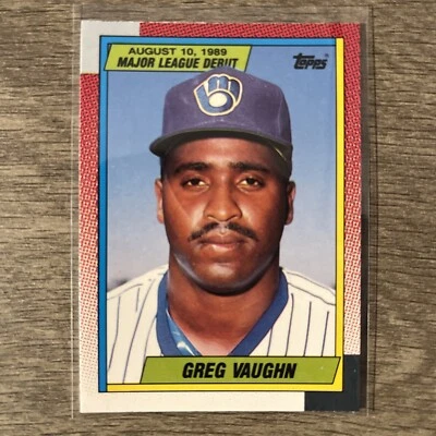 1989 Topps Major League Debut Greg Vaughn Baseball Cards #128 - Image 1 of 2