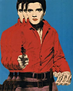 Poster artistico Andy Warhol Elvis Presley Popart Pop Art stampa arte da parete - Foto 1 di 1