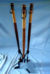 Mid Century Modern Vintage 1970's Era Fireplace Tool Set - Picture 1 of 10