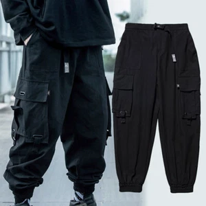 Pantalón Harén Multibolsillo Hip Hop para Hombres Pantalones de Calle Punk Informales Pantalones de Carga - Imagen 1 de 22