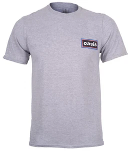 Oasis T Shirt Lines Decca Logo Grey Reunion Tour 2025 New Official S M L XL XX - Picture 1 of 5