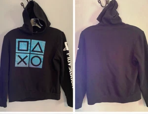 Sony Playstation Youth L Black White Long Sleeve Sweatshirt Hoodie Size 14/16 - Picture 1 of 11