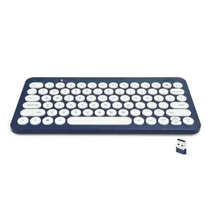 Blue Compact Portable Wireless Keyboard English 78 Keys Qwerty - Picture 1 of 3