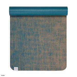 // Evolve by Gaiam Jute Yoga Mat, Teal, 5mm Thick