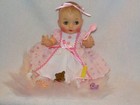 Vintage 8" Effanbee Molded Hair Baby Doll W/Extras