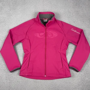 Salomon Jacket Womens S Pink Tech Outdoor Hiking Actitherm Softshell Gorpcore - Picture 1 of 10