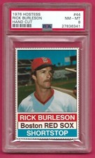 1976 Hostess Rick Burleson #44 Hand Cut Boston Red Sox PSA 8 NM-MT