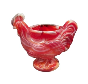 Imperial Glass Co Red Slag Glas Hahn Votivkerzenhalter - lesen - Bild 1 von 13