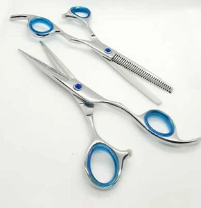 Juego de tijeras de pelo profesionales tijeras de peluquería tijeras de modelar tijeras de afilar acero 440C - Imagen 1 de 5