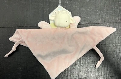 Bunnies Bay Security Blanket Hanky Blanky Teether Baa-bs Lamb Pink Rubber Head - Image 1 of 4