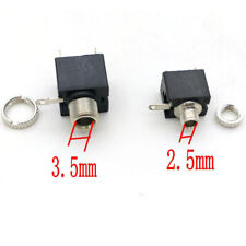 2.5mm 3.5mm Female MONO Audio Switched Socket Panel Jack Connector Adapter Plug