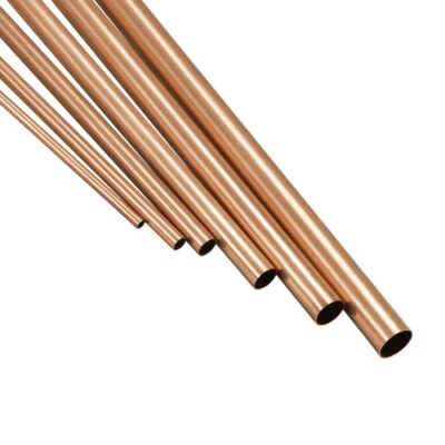Copper Round Tube 2mm 3mm 4mm 5mm 6mm 7mm OD x 0.2mm Wall Thickness 300mm 6Pcs - Image 1 of 4