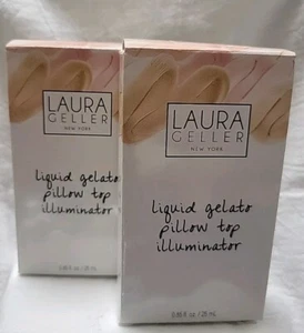 2 x Laura Geller illuminatore liquido per cuscino gelato * MIELE DORATO * 0,85 oz  - Foto 1 di 5