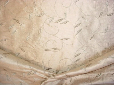 Tela de tapicería de vid con pergamino de seda bordado oro moneda Kravet 24637 6-7/8 años Foto 1 de 4