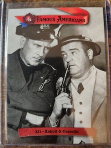 2021 Historic Autographs Famous Americans Abbott & Costello SSP #321 Comedians