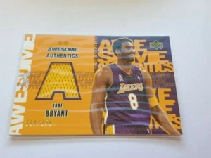 2002 UD Authentics Kobe Bryant Awesome Authentics Jersey Card #ed/250 - Lakers - Picture 1 of 1