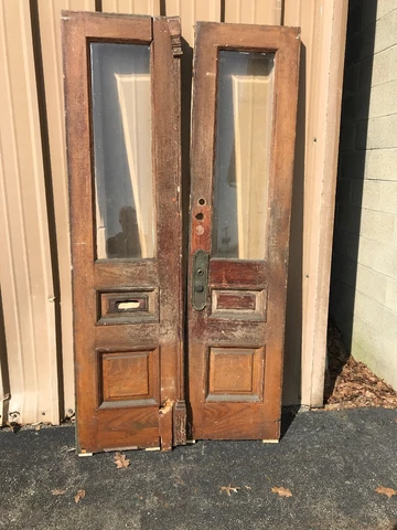 Cm 227 Antique Oak Wood Grain Double Door Entry 41.5 x 83.5 Cover