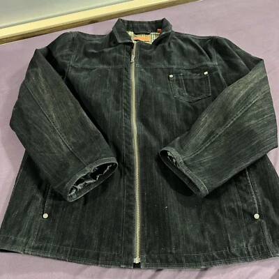 Vertical Robert Comstock Suave Denim Lona Jean Cremallera Chaqueta Bomber Para Hombres L De Colección Foto 1 de 4