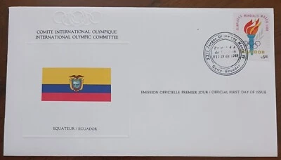 ECUADOR - 1980 - COMITE INTERNATIONAL OLYMPIQUE  FDC - Image 1 of 2