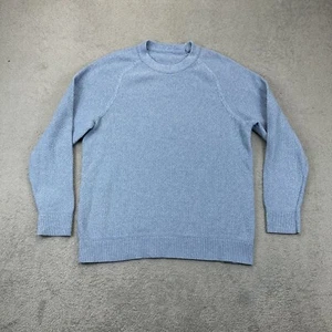 Lululemon Textured Knit Long Sleeve Crewneck Sweater Mens Size S Small Blue - Picture 1 of 5
