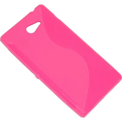 Ssyl Custodia Silicone S-line Cover Tpu Back Gel Case Sony Xperia M2 Pink Rosa - Immagine 1 di 3