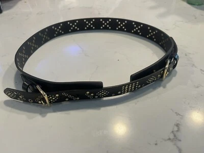 Cinturón Rebecca Minkoff Mujer Acento Ojal - Pequeño - Cuero Negro Foto 1 de 4