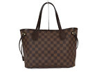 Louis Vuitton Neverfull Pm N51109 Damier Brown Red Handbag Tote Bag Ladies