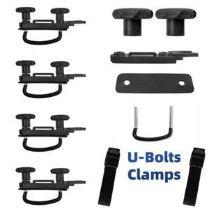 4X Stainless Steel Car U-Bolts Clamps Universal Roof Box Van Mounting Fitting - Picture 1 of 9